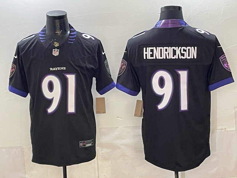 Men Baltimore Ravens #91 Hendrickson black Nike 2026 NFL Jersey 0522002->->NFL Jersey